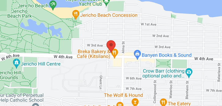 map of 308 3787 W 4TH AVENUE